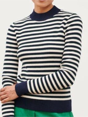 Comptoir Des Cotonniers • Striped sailor merino wool high neck sweater